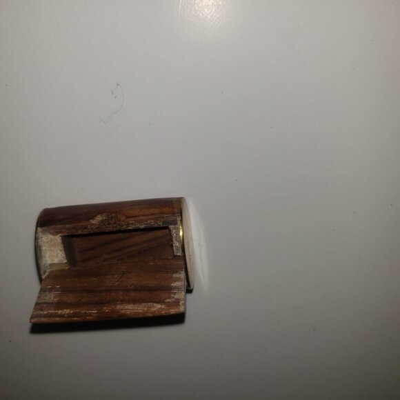 Two Vintage Wooden Box with Brass Inlay, Jewelry or Trinket Box - Picture 12 of 13